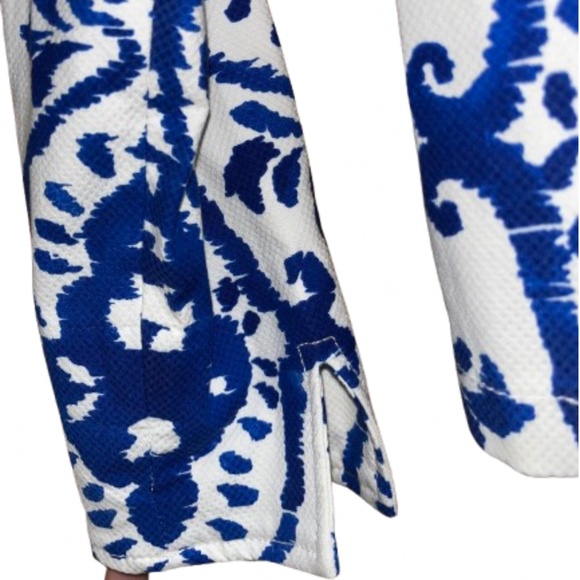 Chico’s Women’s Alicia Indigo Ink Open Front Blazer Business Office Casual Sz-S - Picture 5 of 9